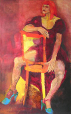 “Kobieta w świetle” 1995 technika: malarstwo olejne na płótnie